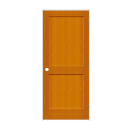 Codel Doors 34" x 80" x 1-3/8" Fir 2-Panel Interior Shaker 7-1/4" LH Prehung Door with Brushed Chrome Hinges 2168fir8402LH26D714